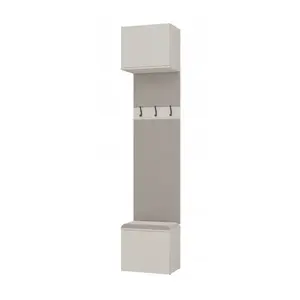 Вешалка-шкаф top e shop HAGA, 2 двери, 2 полки, 3 крючка, кашемир, 500×350×2380 мм