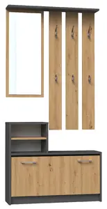 Priekšnamu skapītis top e shop GAR ANT/ART ar 1 eju durvīm, 850×240×1600 mm