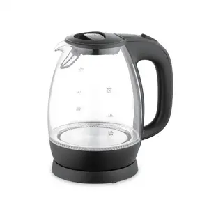 Electric glass kettle Maestro MR-063-BLACK, 2200W, glass body, cordless base