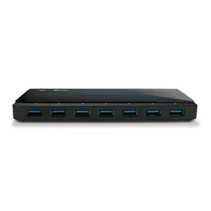 USB-концентратор TP-Link UH720 — 9 портов USB 3.2 Gen 1 (3.1 Gen 1), Micro-B хост, Type-A порты, 5000 Мбит/с, чёрный, кабель 1 м