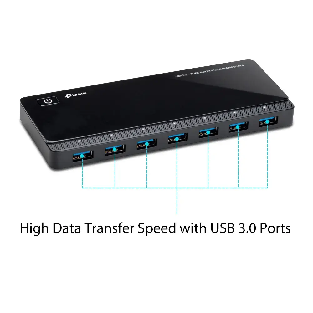 TP-Link UH720 USB 3.2 Gen 1 9-portu hubs Photo 2