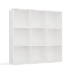 Стеллаж top e shop MALAX 3x3 H, напольный, ЛДСП, 9 полок, 1105×1105×300 мм, белый