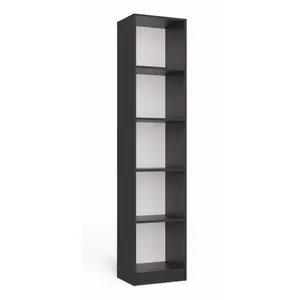 Книжный шкаф 40 см Anthracite от top e shop — напольный, ЛДСП, 4 невставные полки, H1820×W400×D300 мм