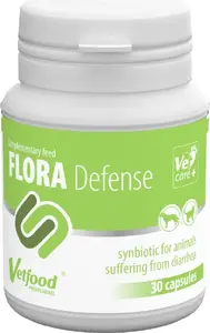 Probiotic capsules for dogs and cats Vetfood Flora Defense 30 capsules