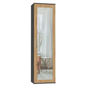 Skapis top e shop DUO SZAFA ANT/ART KP — 1 durvis, 2 plaukti, 500×350×1800 mm