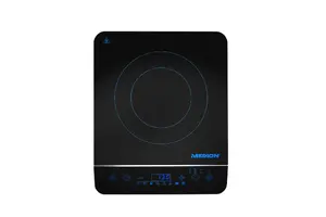 Induction hob MEDION MD 17595 — 1-zone countertop, 2000 W, touch control, LED display, black, 290×360×60 mm
