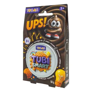 Пластилин TUBAN TUBI SMART – UPS! 50 г, коричневый, для детей, 95×35×165 мм