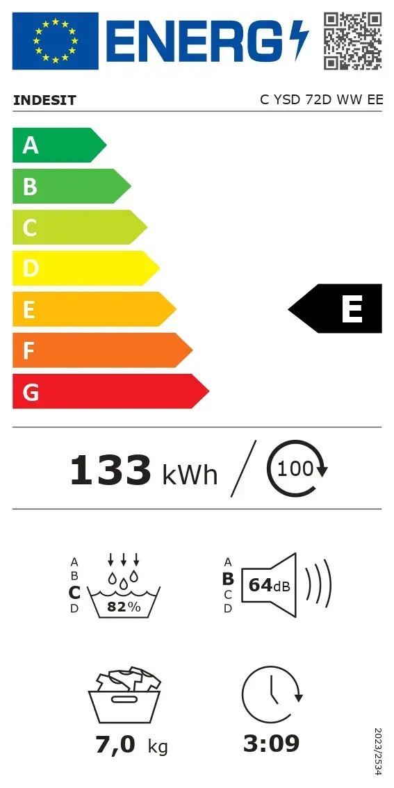 INDESIT C YSD 72D WW EE фронтальная сушилка Photo 7
