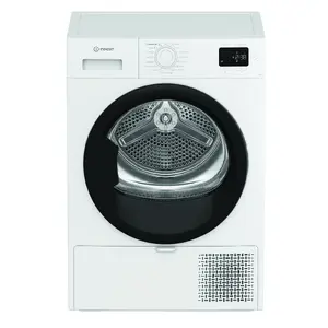 Tumble dryer INDESIT C YD 92D WB EE, front-loading, 9 kg, digital display, 59.8×84.6×60.7 cm, energy class E, white