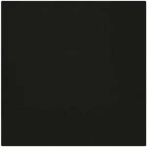 Napkins Paw Decor Collection 33×33 cm Unicolor Black – paper napkins for parties