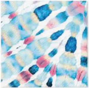 Napkins Paw Decor Collection TIE-DYE FEATHER 33×33 cm, paper party napkins, 20 pcs