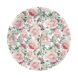 Paper Plates Paw Decor Collection Gorgeous Roses 23 cm, pack of 8, weight 0.091 kg