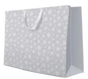 Gift Bag Paw Decor Collection MAXI 54×44×16 cm, Colorful Snowflakes