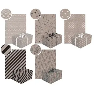 Dāvanu iesaiņošanas papīrs rullī 70 x 200 cm, Paw Decor Collection, Kraft Neutral 2