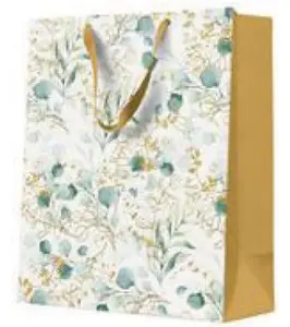 Dāvanu maisiņš Paw Decor Collection PL11AGB1100205, Premium Large 26,5×33,5×13 cm, Eucalyptus Leaves