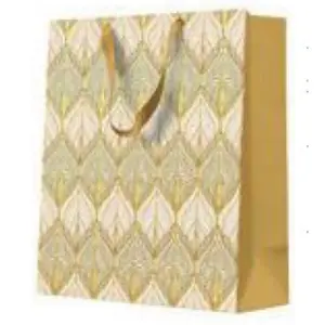 Gift Bag Paw Decor Collection Premium Medium 20×25×10 cm — Ornamental Gold Tile