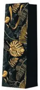 Gift Bag for Bottle Paw Decor Collection PL11AGB1023004, 12×37×10 cm, Gold Leaves