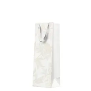 Gift Bag for Bottle Paw Decor Collection Subtle Line 12×37×10 cm