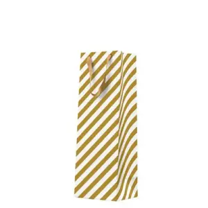 Gift Bag for Bottle Paw Decor Collection PL11AGB1029504 — 12 x 37 x 10 cm, Stripes Gold