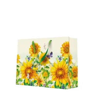 Gift Bag Paw Decor Collection PL11AGB1029606 – Horizontal 33.5×26.5×13 cm, Wild Sunflowers