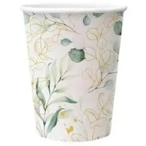 Paper cups Paw Decor Collection 250 ml, pack of 8 — GOLDEN EUCALIPTUS