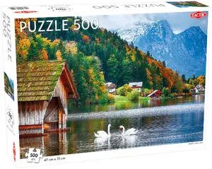 Jigsaw puzzle TACTIC Tactic 56651 — 500 pieces, landscape swan image, 373×273 mm