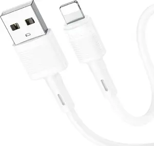USB-A uz Lightning kabelis HOCO X83 balts 1 m — datu kabelis priekš iPhone/iPad