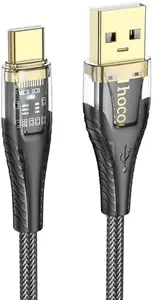 USB-A to USB-C Cable HOCO U121 1.2 m, Black, Data and Charging Cable