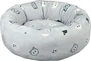 Trixie pet bed Mimi 50 cm — gray, round cushion for cats and small dogs