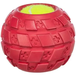 Игрушка-мяч для собак Trixie TX-33196, натуральная резина, 7,5 см, с пищалкой