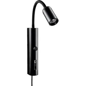 Wall light spectrum led SG ARMATUREN Tube Wall Sort USB 350 lm 2700K Ra 98 with integrated dimmer