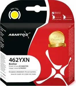 Ink Cartridge Asarto for Brother LC462XLY (AS-B462YXN) — Yellow, ~1500 pages