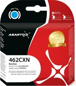Картридж Asarto для Brother LC462XLC (AS-B462CXN) — голубой (cyan), около 1500 стр.