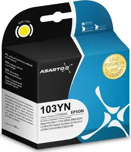 Ink cartridge Asarto AS-E103YN for Epson 103 series, 70 ml, yellow