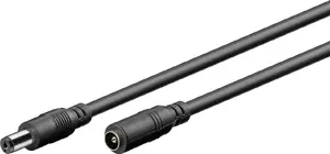 Power cable Goobay 76635, 1.5 m, 5.5 x 2.1 mm to 5.5 x 2.1 mm, 5–24 V
