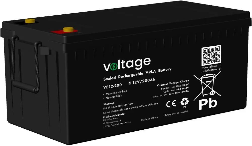 AGM akumulators Voltage VE12-200 12V 200Ah Photo 2