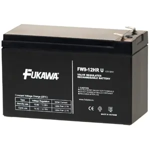 Akumulators FUKAWA FW 9-12 HRU 12V 9Ah Faston 250, kalpošanas laiks 5 gadi
