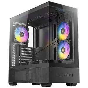 Computer case ANTEC CX705 ARGB Midi Tower, black, supports ATX/Micro-ATX/ITX, 2x3.5" + 1x2.5", ARGB fans (2x120 mm side, 1x120 mm rear)