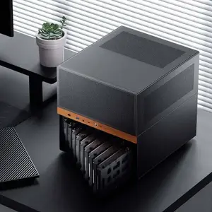 Computer case Jonsbo N6 NAS Cube mATX steel mesh — black