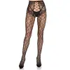 Leg Avenue чулки-сетка с разрезом — чёрные, one size Photo 4
