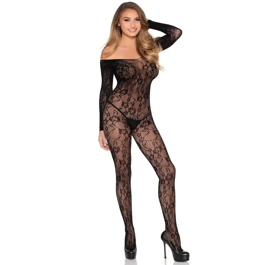 Leg Avenue 89366 кружевной бодистокинг — черный Photo 2