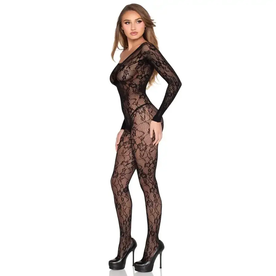 Leg Avenue 89366 кружевной бодистокинг — черный Photo 3