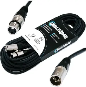 ACCU-CABLE XLR to XLR microphone cable 10 m black, balanced audio connection