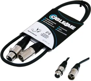 Кабель XLR–XLR ACCU-CABLE 1 м, серебристый, сбалансированное аудио