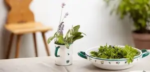 Cookware pot RIESS low saucepan 1 L 16 cm GMUNDNER Streublumen