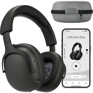 Накладные наушники MEDION LIFE HX-1 Plus — закрытая конструкция, Bluetooth, активное шумоподавление, черные