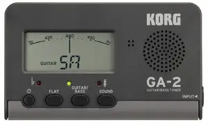 Ģitāras tauners Korg GA-2 — hromatiskais skavas tauners ar vizuālu rādītāju