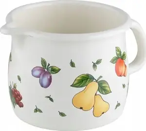 Krūze ar snīpi RIESS RIESS Kubek z dziubkiem 1 l Fruit Garden – emaljēta 1 l