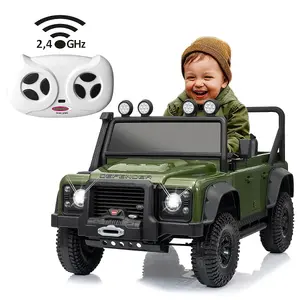 Детский электрический автомобиль Jamara 461893, на батареях, для 1 ребёнка, 4 колеса, 3+, чёрно-зелёный, питание AAA