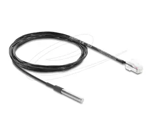 Sensor/actuator cable DELOCK 91384 — 1 m, RJ-45 male, black